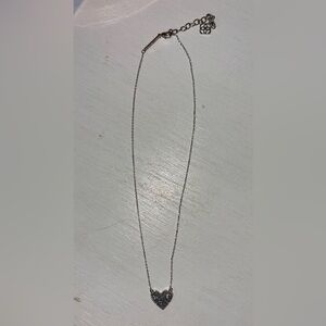 Kendra Scott Ari Heart Silver Pendant Necklace